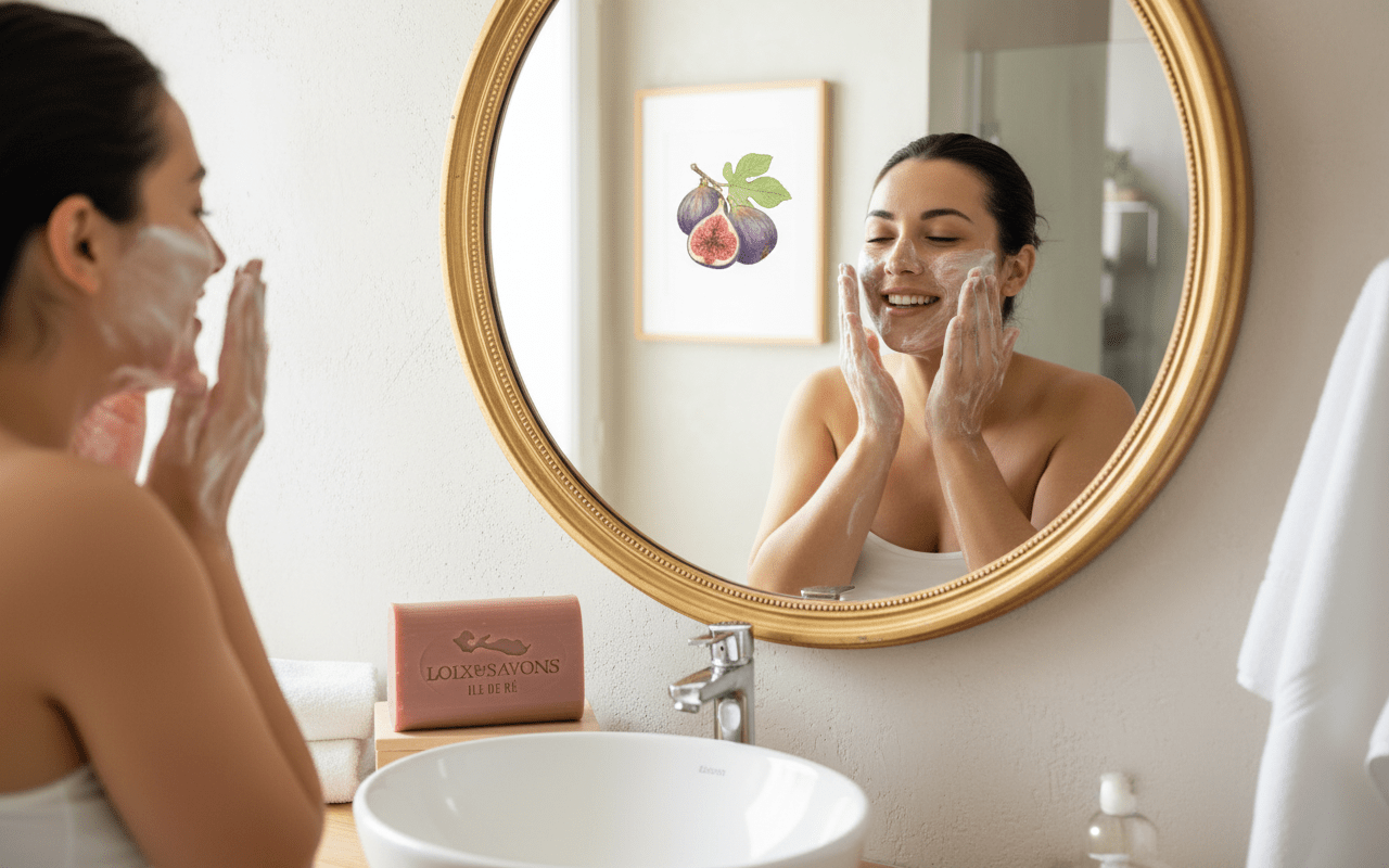 Rituel beauté avec le savon artisanal à la figue