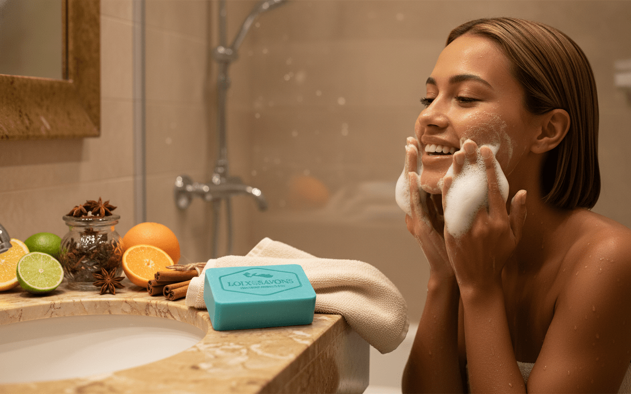 Mousse onctueuse du savon artisanal surgras épices