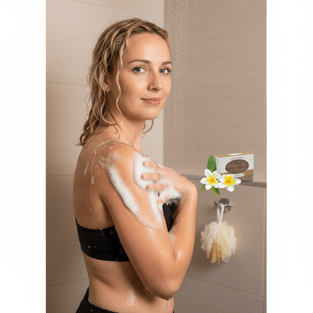 Utilisation du savon au Monoï pour le corps et le visage