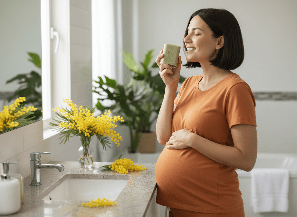 Idée cadeau fête des mères ou grand-mères : savon mimosa