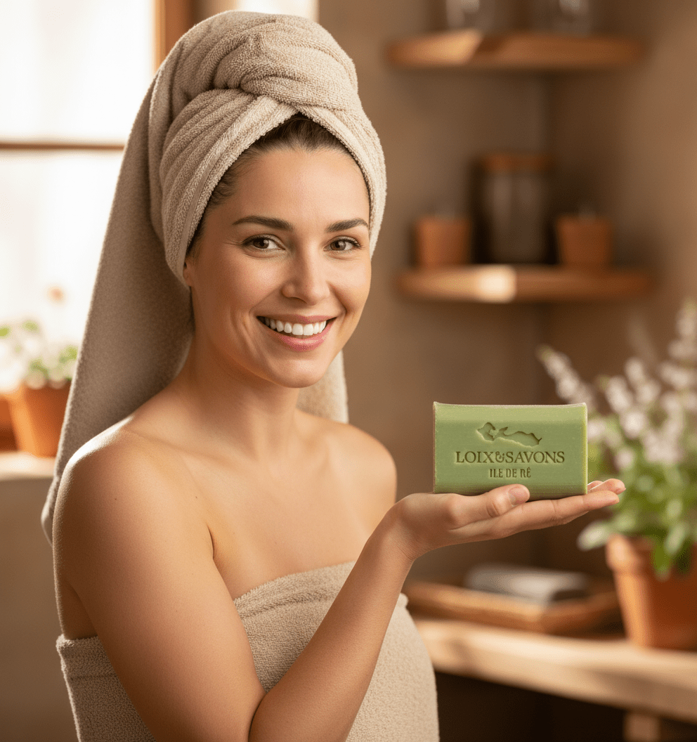 Savon artisanal tonifiant pour la douche du matin