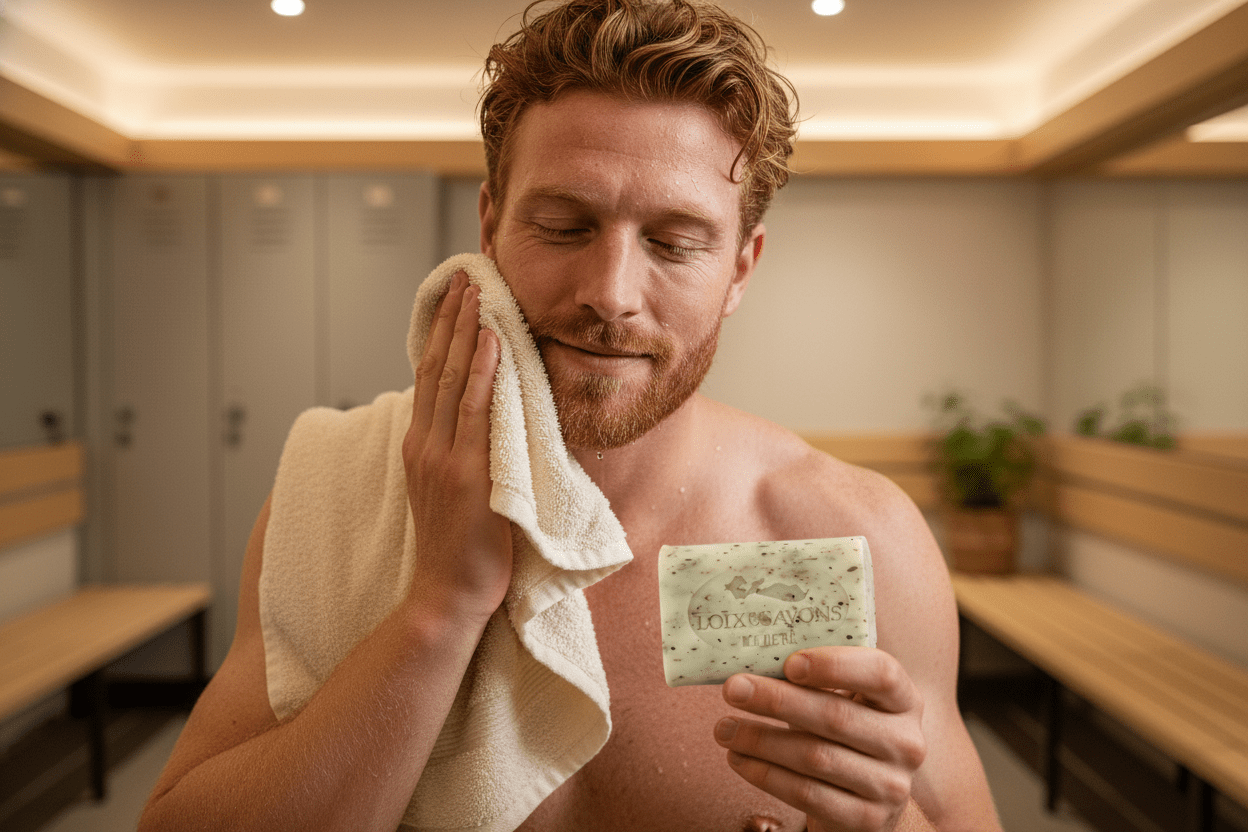 Savon artisanal menthe tonique pour le réveil et après le sport