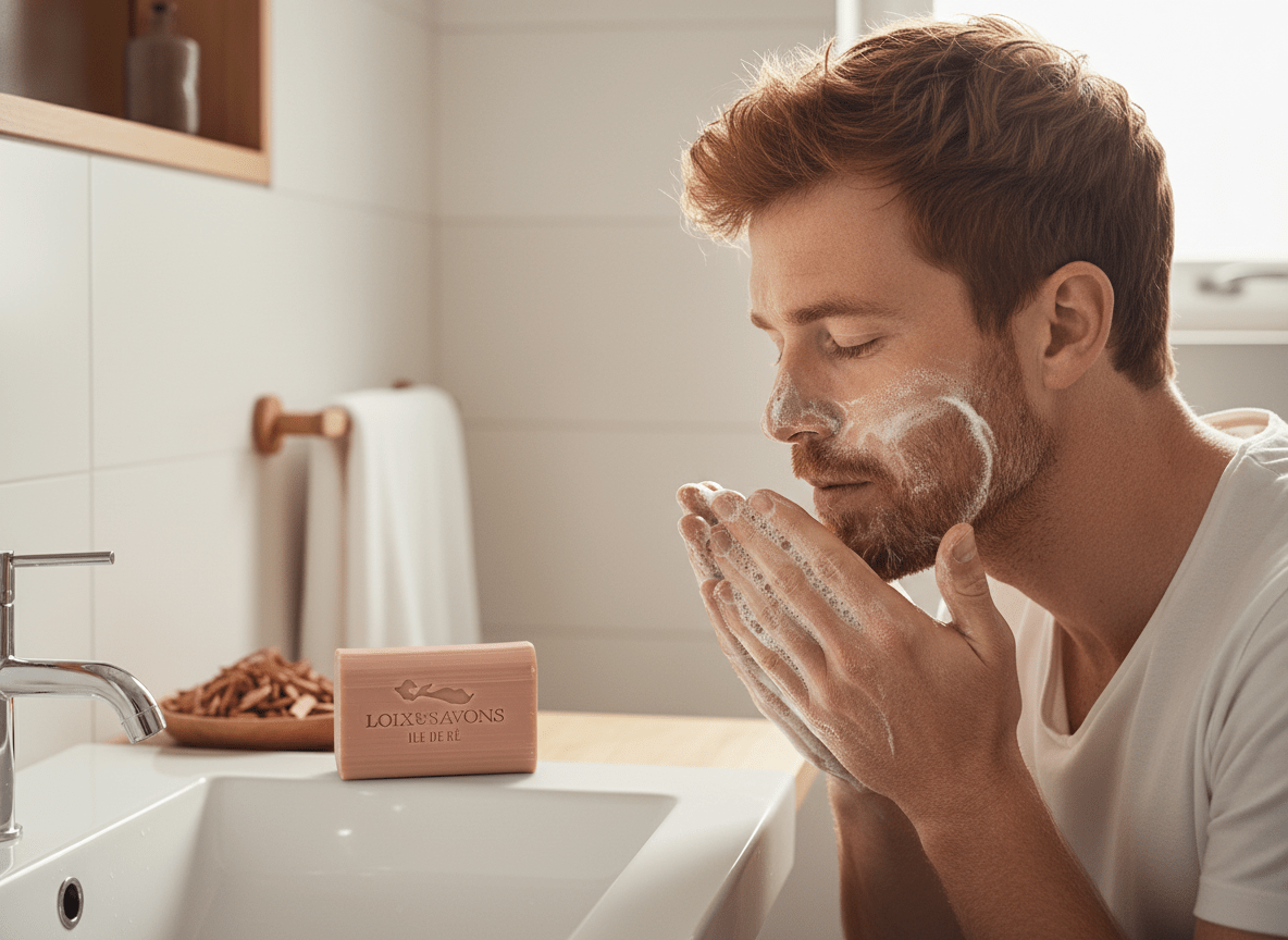 Mousse onctueuse du savon artisanal surgras santal