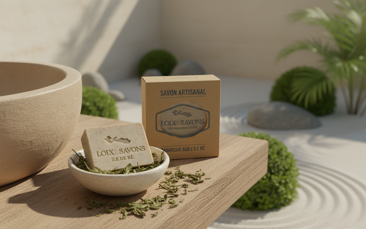 Savon artisanal 100g au thé vert antioxydant