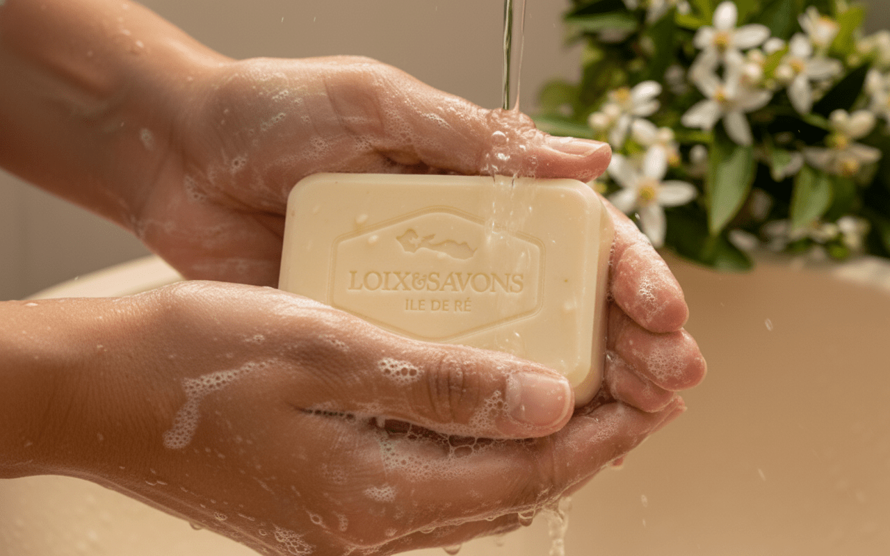 Idée cadeau naissance ou bien-être : savon fleur d'oranger