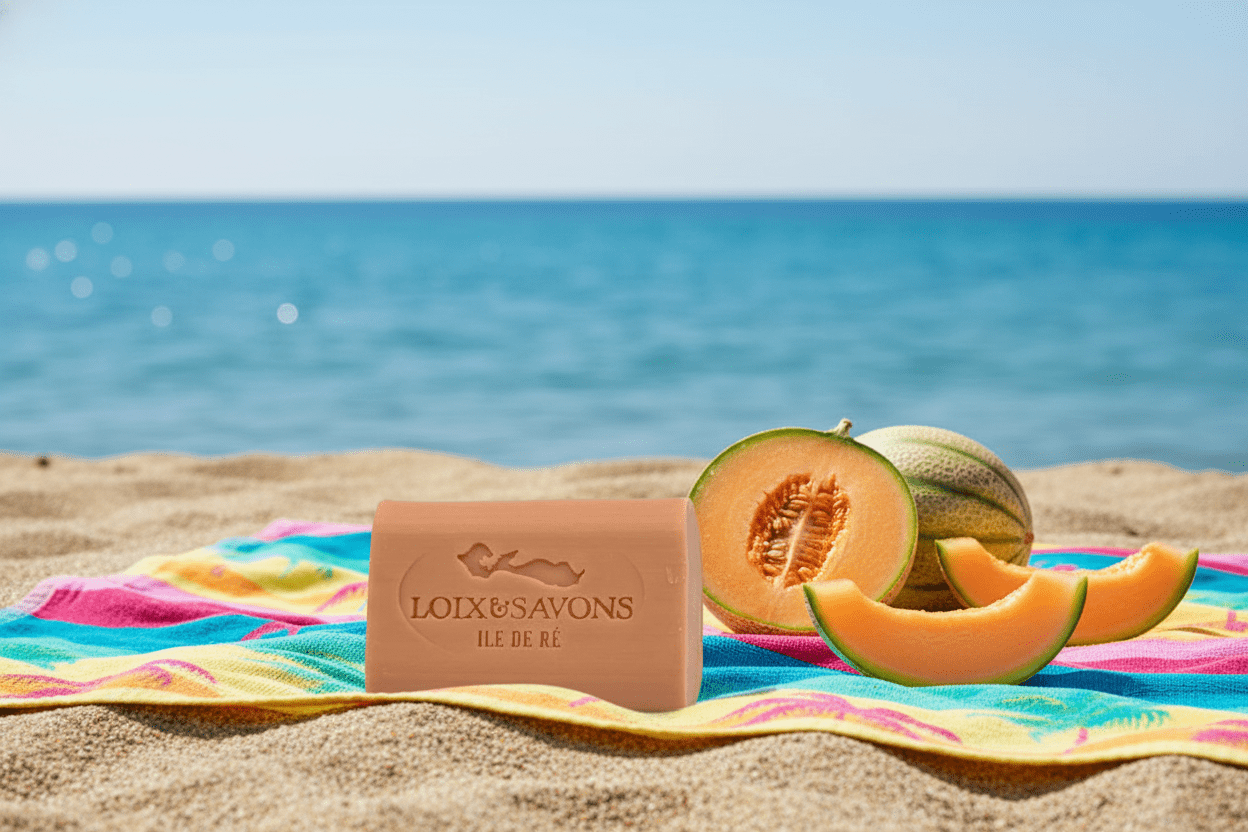 Savon artisanal surgras 100g au parfum de melon charentais