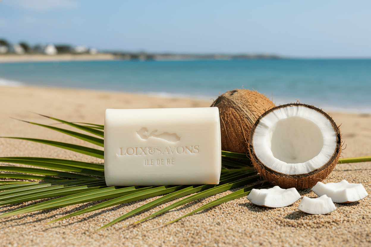 Savon artisanal surgras 100g au parfum de noix de coco