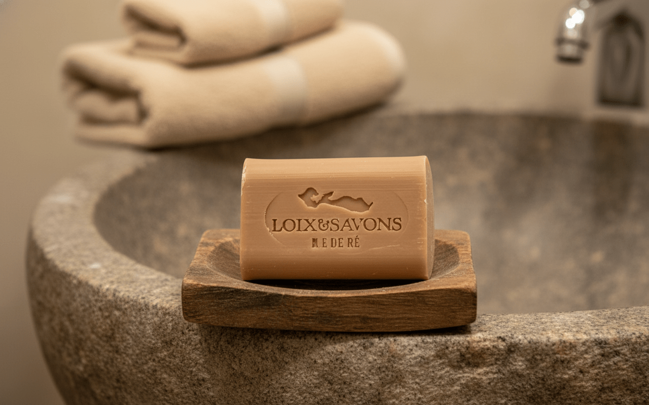 Savon artisanal nourrissant caramel fabriqué en France