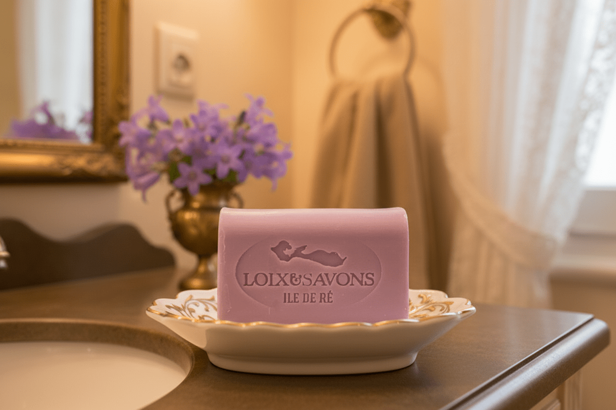 Savon artisanal doux pour peaux délicates fabriqué en France