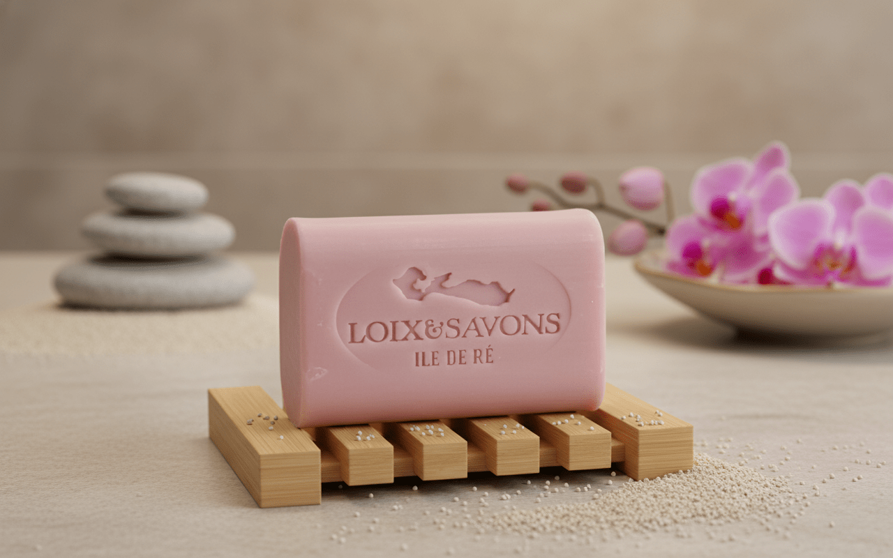 Idée cadeau luxe : savon fleur d'orchidée