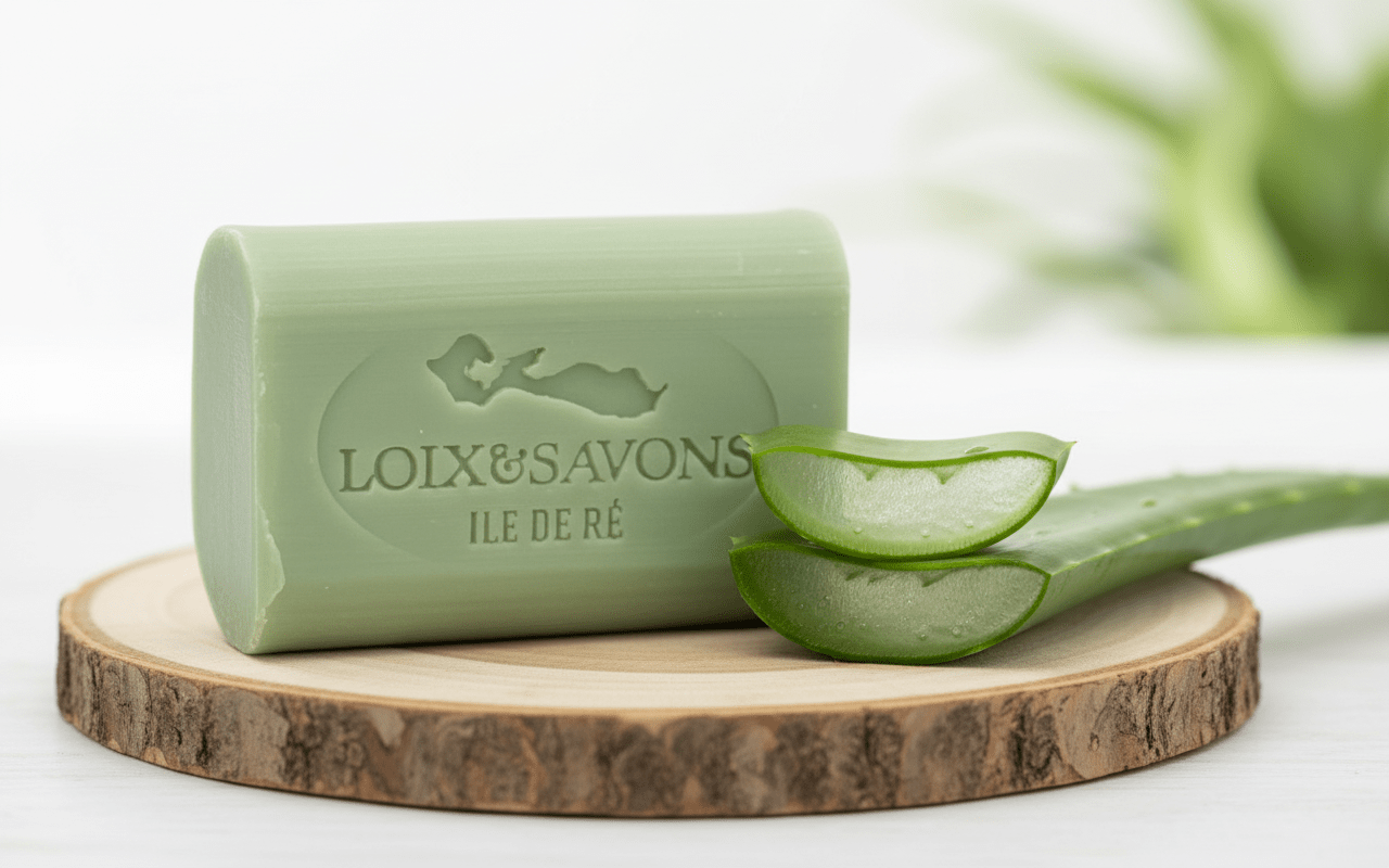 Savon artisanal surgras 100g à l'aloe vera bio et naturel