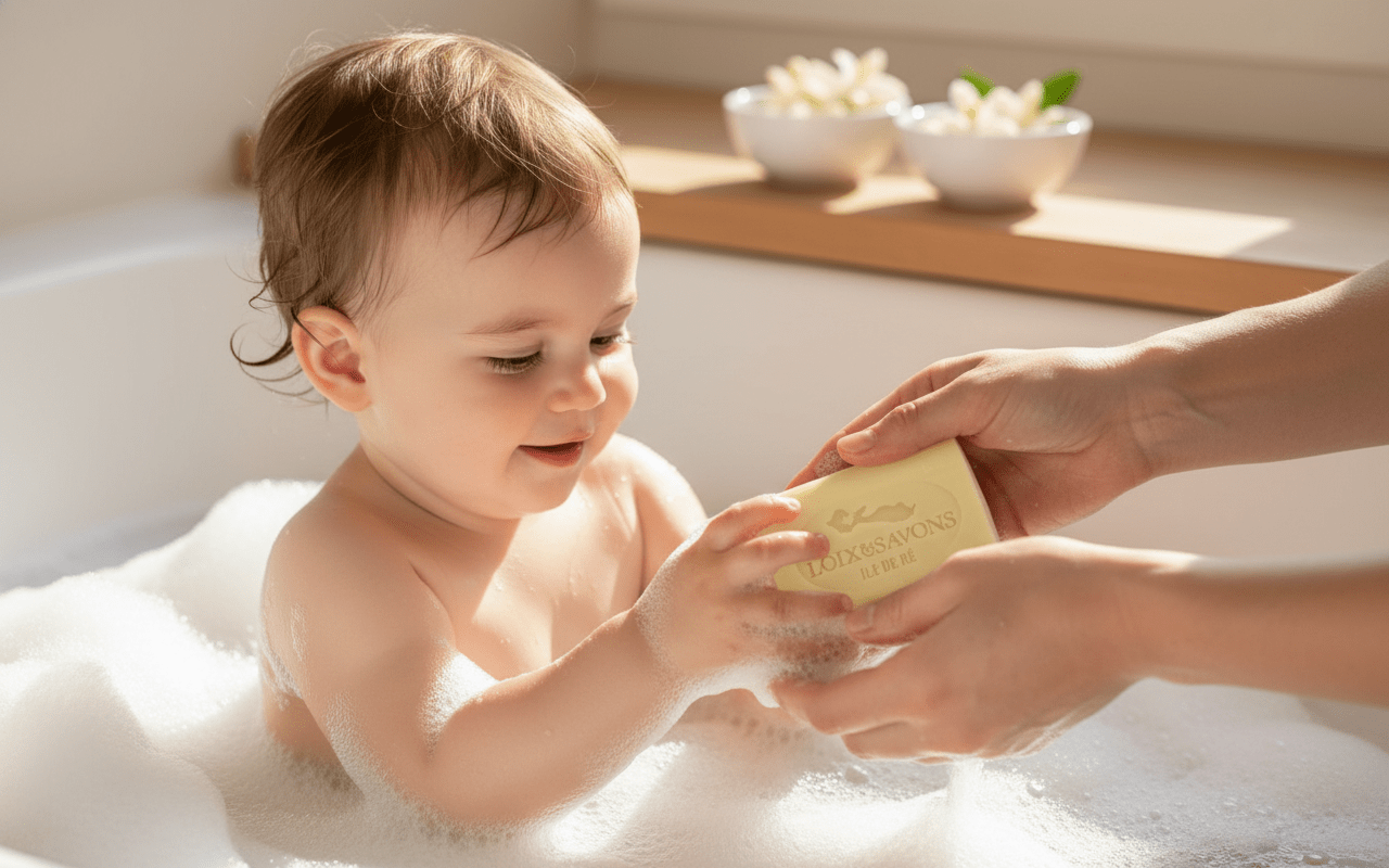 Mousse onctueuse du savon artisanal surgras fleur d'oranger