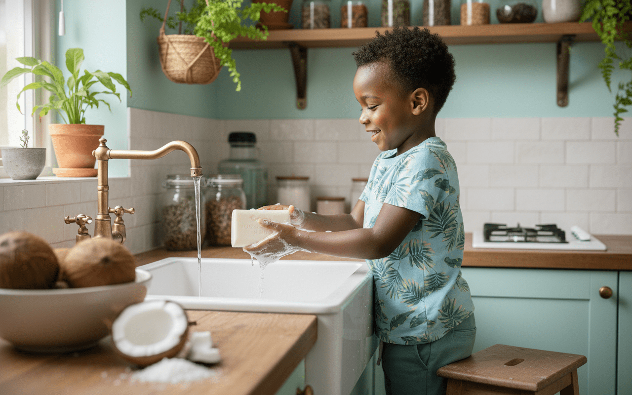 Mousse onctueuse du savon artisanal surgras coco